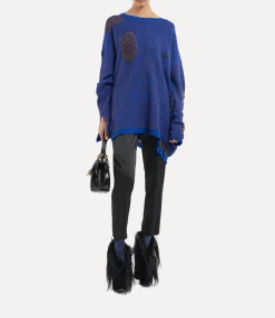 Knitwear And Sweatshirts|Knitwear|Vivienne Westwood All Nighter Jumper METALLIC BLUE