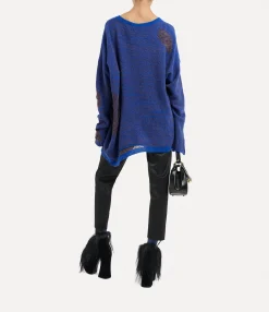 Knitwear And Sweatshirts|Knitwear|Vivienne Westwood All Nighter Jumper METALLIC BLUE