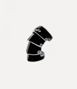Rings|Classic Styles|Vivienne Westwood Artemis Ring PLATINUM / BLACK Resin