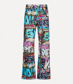 Trousers And Shorts|Trousers And Shorts|Vivienne Westwood Baggy Jeans GRAFFITI