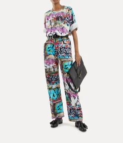 Trousers And Shorts|Trousers And Shorts|Vivienne Westwood Baggy Jeans GRAFFITI