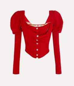 Knitwear|Vivienne Westwood Bea Corset Cardi RED