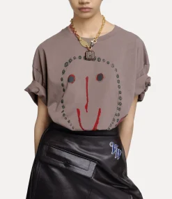 T-Shirts And Polos|Vivienne Westwood Beth Print Oversized T-shirt BROWN