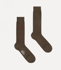 Socks|Socks And Tights|Vivienne Westwood Cashmere Socks BROWN