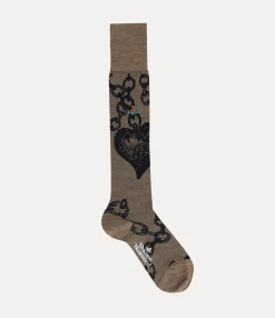 Socks|Socks And Tights|Vivienne Westwood Chain High Sock SAND