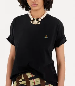 T-Shirts And Polos|Sweatshirts And T-Shirts|Vivienne Westwood Classic T-Shirt Multicolour Orb BLACK