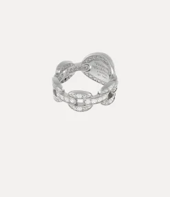 Rings|Rings|Vivienne Westwood Clorinthe Ring PLATINUM / WHITE CZ / BLACK Patina