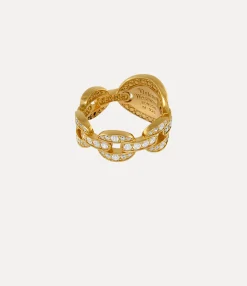 Rings|Rings|Vivienne Westwood Clorinthe Ring GOLD / WHITE CZ / BLACK Patina