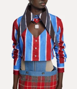 Tops And Shirts|Vivienne Westwood Cut Off Heart Shirt RED/BLUE