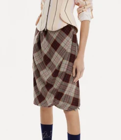 Skirts|Vivienne Westwood Drunken Drape Skirt RED CHECK