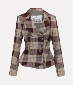 Coats And Jackets|Vivienne Westwood Drunken Tailored Jacket RED CHECK