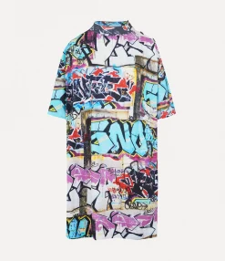 Sweatshirts And T-Shirts|Dresses|Vivienne Westwood Drunken T-shirt Dress GRAFFITI