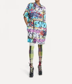 Sweatshirts And T-Shirts|Dresses|Vivienne Westwood Drunken T-shirt Dress GRAFFITI