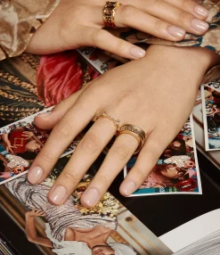 Rings|Vivienne Westwood Felicia Ring GOLD / MILKY PINK, WHITE CZ