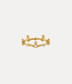 Rings|Vivienne Westwood Felicia Ring GOLD / MILKY PINK, WHITE CZ