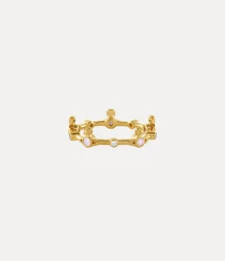 Rings|Vivienne Westwood Felicia Ring GOLD / MILKY PINK, WHITE CZ