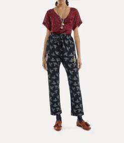 Trousers And Shorts|Vivienne Westwood Football Trousers NAVY/WHITE