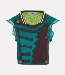 Tops And Shirts|Knitwear|Vivienne Westwood Frogging Cardi CACAO/TEAL