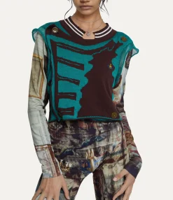 Tops And Shirts|Knitwear|Vivienne Westwood Frogging Cardi CACAO/TEAL