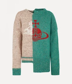 Knitwear And Sweatshirts|Sweatshirts And T-Shirts|Vivienne Westwood Half & Half Jumper MULTI