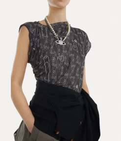 Tops And Shirts|Vivienne Westwood Hebo Top BLACK SAFETY PINS