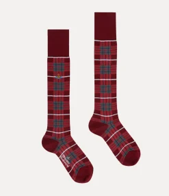 Socks|Socks And Tights|Vivienne Westwood High Tartan Sock BORDEAUX