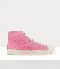 Trainers|Vivienne Westwood High Top Canvas Plimsoll SEX PINK