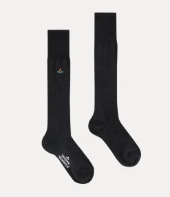 Socks|Socks And Tights|Vivienne Westwood High Uni Colour Sock ANTHRACITE