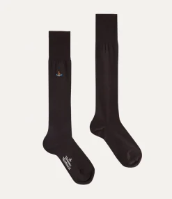 Socks|Socks And Tights|Vivienne Westwood High Uni Colour Sock BROWN