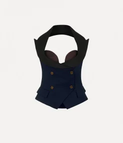 Corsets|Vivienne Westwood Horseshoe Corset Top NAVY
