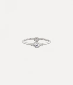 Classic Styles|Rings|Vivienne Westwood London Orb Ring PLATINUM / WHITE CZ