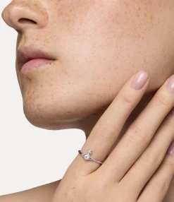 Classic Styles|Rings|Vivienne Westwood London Orb Ring PLATINUM / WHITE CZ