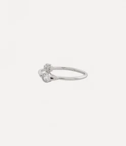 Classic Styles|Rings|Vivienne Westwood London Orb Ring PLATINUM / WHITE CZ