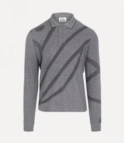 T-Shirts And Polos|Vivienne Westwood Long Sleeve Polo Top BLACK/WHITE