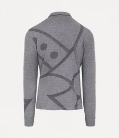 T-Shirts And Polos|Vivienne Westwood Long Sleeve Polo Top BLACK/WHITE