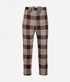 Trousers And Shorts|Vivienne Westwood M Cropped Cruise Trousers RED CHECK