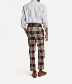 Trousers And Shorts|Vivienne Westwood M Cropped Cruise Trousers RED CHECK