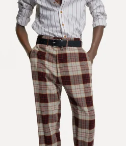 Trousers And Shorts|Vivienne Westwood M Cropped Cruise Trousers RED CHECK