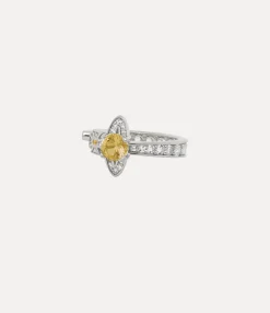 Rings|Vivienne Westwood Maitena Ring PLATINUM / BRANDY, WHITE CZ