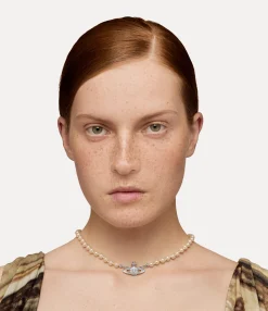 Necklaces|Classic Styles|Vivienne Westwood Mini Bas Relief Pearl Choker
