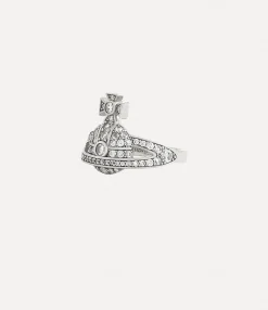Rings|Rings|Vivienne Westwood Mini Orb Ring PLATINUM / WHITE CZ