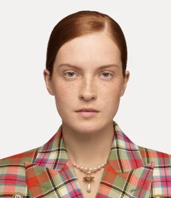 Necklaces|Classic Styles|Vivienne Westwood One Row Pearl Drop Choker