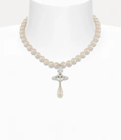 Necklaces|Classic Styles|Vivienne Westwood One Row Pearl Drop Choker