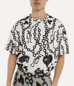 T-Shirts And Polos|Sweatshirts And T-Shirts|Vivienne Westwood Oversized T-shirt HEART CHAIN