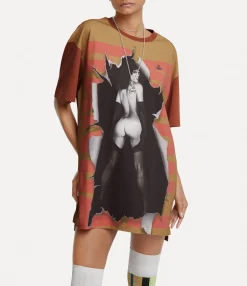 T-Shirts And Polos|Sweatshirts And T-Shirts|Vivienne Westwood Propaganda Oversized T-shirt COGNAC