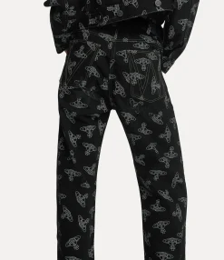 Trousers And Shorts|Vivienne Westwood Ranch Jeans BLACK/ORBS