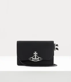 Wallets|Vivienne Westwood Re-vegan Grain Card Holder Strap