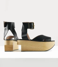 Sandals|Platforms|Vivienne Westwood Rocking Horse Pagan Sandal BLACK