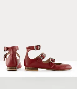 Sandals|Flats|Vivienne Westwood Roman Three Strap RED
