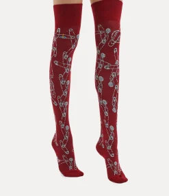 Socks|Socks And Tights|Vivienne Westwood Safety Pin Over The Knee Socks